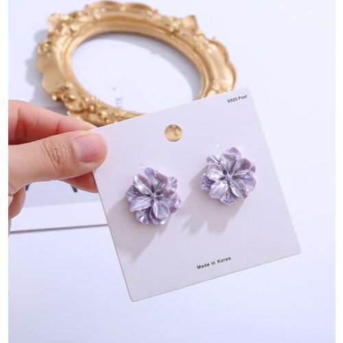 Bolivian flowers French gentle simple Japanese elegant pure earrings earrings eardrop clip