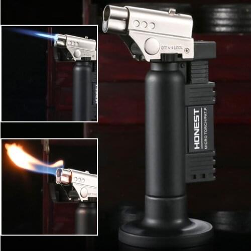 Honest spray gun welding torch direct fire double fire switch lighter safe lock outdoor barbecue supplies,kitchen BBQ tool cigar