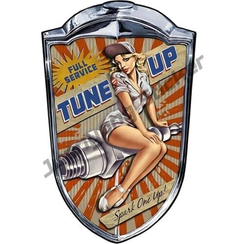 Creativity Car Sticker Super Sexy Pin Up Girl Grill Sign Spark One Up JDM Window Window Decal Exterior Accessories KK13x8cm