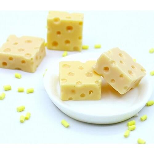 10Pcs Mini Cheeses for 1/12 Scale Dollhouse Simulation Miniature Kitchen Food For Dollhouse Decals New