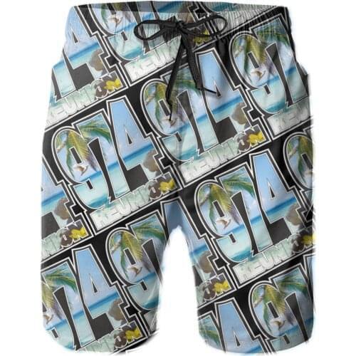 Male Shorts Causal R248 Breathable Quick Dry Funny GeekLoose Reunion Island 974 T Shirtby Sjp974run(2)