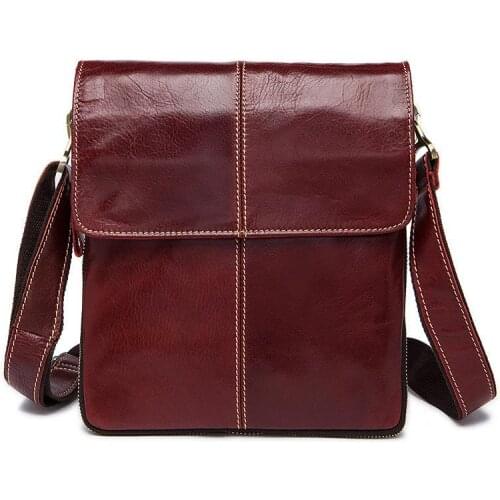 Men Crossbody Bags Genuine Leather Casual Mens Shoulder Bags Business Leather Male Messenger Bags Iphone Ipad Mens Bag Flap