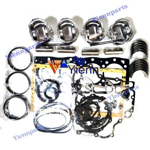 4DQ5 Overhaul Rebuild Kit Gasket Piston And Ring Bearing For Mitsubishi FD10 FD14 FD15 Forklift Excavators Diesel Engine parts
