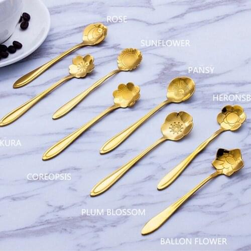 Stainless Steel Cherry Spoon Coffee Teaspoons Teaspoons Mixing Spoons Sugar Spoon Milk Spoon Tablespoons Kitchen Accessories
