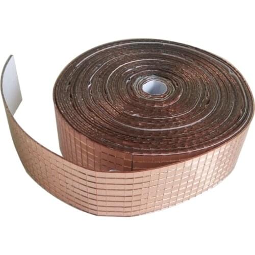 NEw Arrive Rose Gold Roll Self-Adhesive REAL Glass Craft Mini Square Round Mirrors Mosaic Tiles For DIY Crafts ,Ball ,Home decor