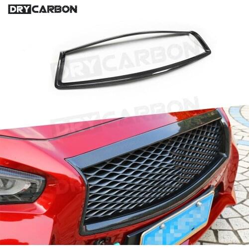 Car Front Grill Mesh Trim Cover for Infiniti Q50 Sedan 4 Door 2014 - 2020 Grill Outline Moulding Trim Frame Overlay