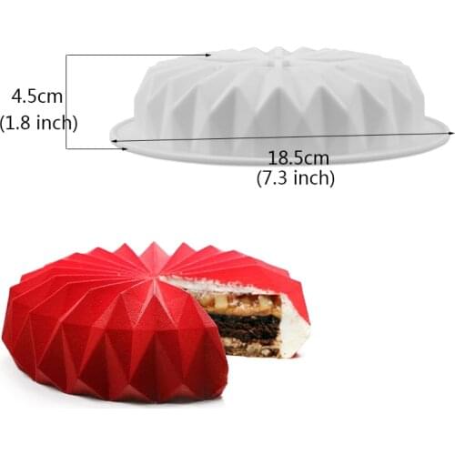 Diamond Shaped Silicone Cake Baking Mold for Mousse Dessert Chocolate Jelly Pudding Pastry Making Moulds Cake Decorating Tool