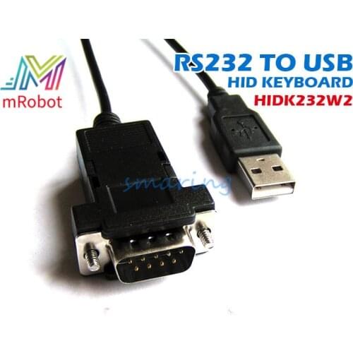 USB Keyboard Serial Port Protocol Convertor Line RS232 to USB Keyboard HID Device Support Multimedia DIY RC Electronic Toy