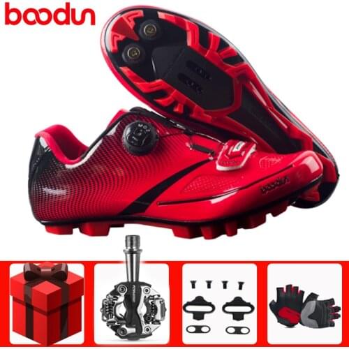 BOODUN Cycling Shoes Sapatilha Ciclismo Mtb Add SPD Pedal Set Professional Self-Locking Bicycle Shoes Non-Slip Bike Racing