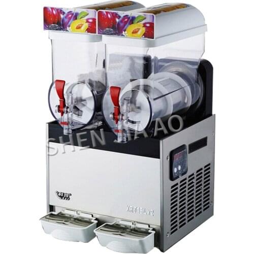 XRJ-15LX2 Double cylinder snow melting machine Commercial ice Slush Machine 15L*2 Beverage Juice container juice maker 220-240V