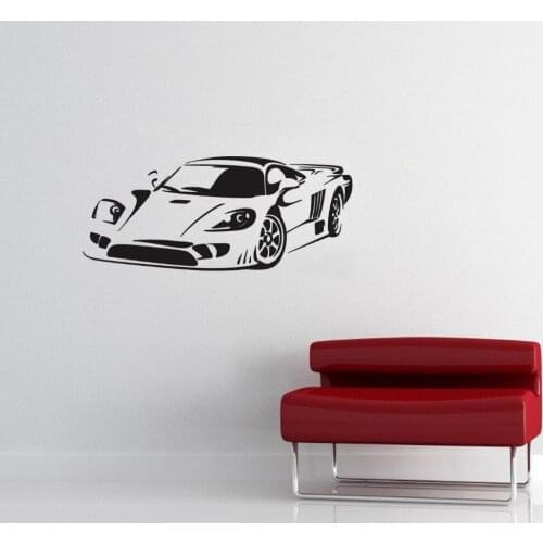 Famous Racing Car Wall Stickers Boys Bedroom Auto Vinyl Art Decal Home Decor Living Room Removable Sticker Mural Wallpaper ZA394