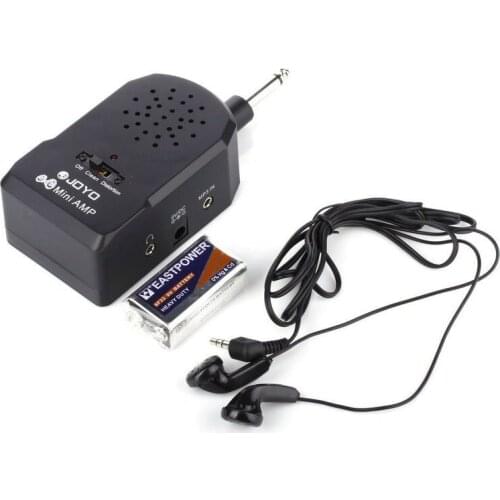 1 Set Mini Electric Guitar Speaker with Distorted Tone Mini Practice Speaker Easy To Carry with Earphones