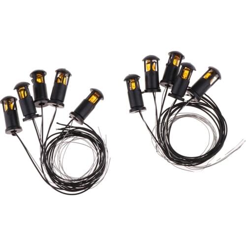 10 Pieces 1cm Height Lawn Model Light Lantern For Mini Landscape Dioramas