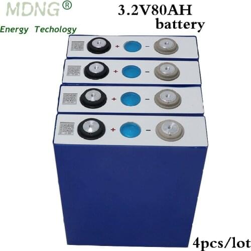 4PCS/Lot 3.2v 80ah 105ah lifepo4 bateria 3c 300a descarga para diy 12v 24v 48v 400ah bateria barco bloco scooter A goods