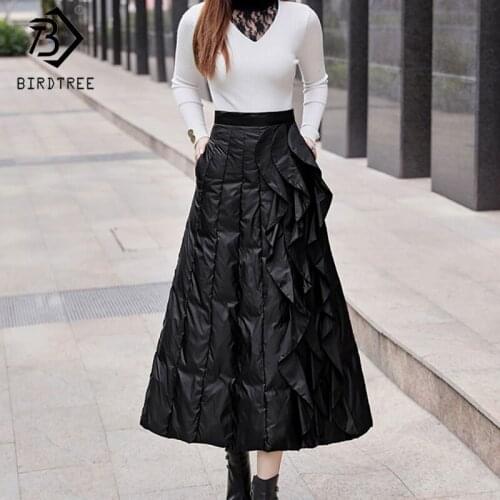 Женские юбки с высокой талией BIRDTREE TB China At AliExpress