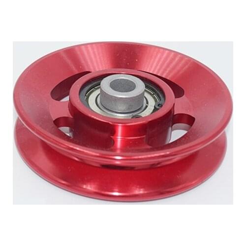 Aluminium Alloy Gudgeon block Pulley Wheel Suitable for Strength training machine Fitness Equipment Diameter 88mm Red color
