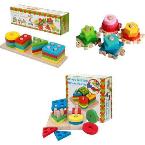 Children Lifelike Wooden Stacking Toy Educational Toys for 6-8 Year Old Kids Brain Training Improve Intelligence Toys