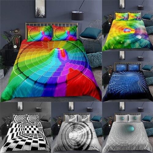 Home Textile Luxury 3D Abstract Print 2/3Pcs Comfortable Duvet Cover PillowCase Bedding Sets Queen and King EU/US/AU Size