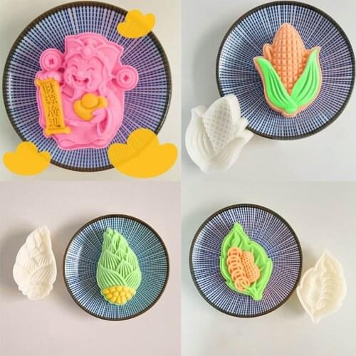 E7CB Cake Decoration Mode Thickness Adjustable DIY Pattern Bath Bombs Hand-Pressure Cutter the Auspicious Meaning Festival