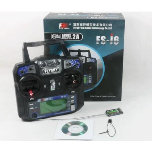 Flysky FS-i6 AFHDS 2A 2.4GHz 6CH Radio System Transmitter Receiver for RC plane