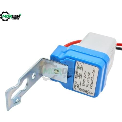 DC 12V 24V AC 220V Automatic On Off Photocell Street Lamp Switch Controller 50-60Hz 10A Photo Control Photoswitch Sensor Switch