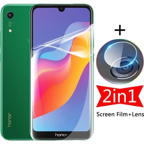 2 in 1 Screen Hydrogel Film on for Huawei Honor Play 8A Pro 8 A Prime 8apro 8aprime + Camera Lens Protector Not Protective Glass