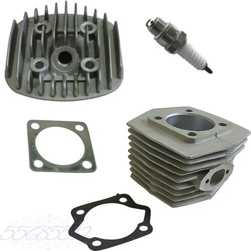 Cylinder Head&Cylinder&Spark Plug For 80cc Motorised Bicycle Engine