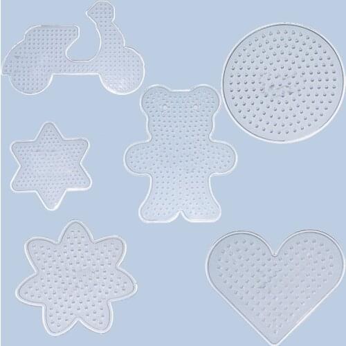 Hama Beads Pegboard Toy DIY Beads Tool Educational Tangram Jigsaw Puzzle Template Kids Toy
