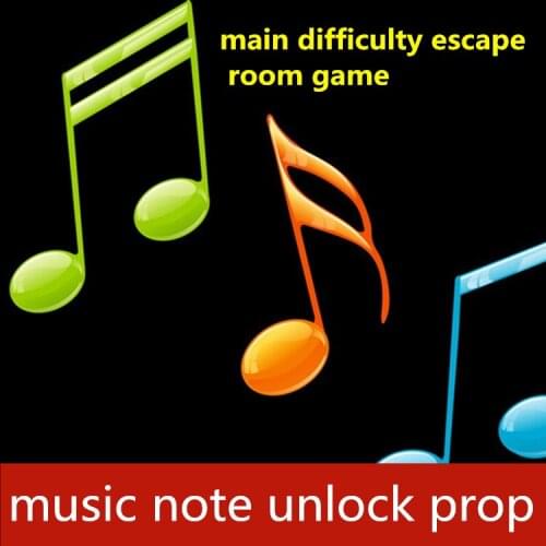 Real life escape room game prop music note Password unlock prop Press the key to open lock from the music note password you hear