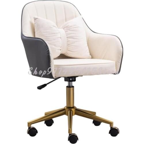 Nordic Light Luxury Computer Chair Home Desk Lifting Backrest Study Chair Net Red Makeup Chair Dormitory Office Swivel Chair