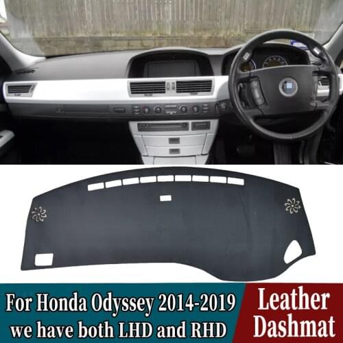 PU Leather Dashmat Dashboard Cover Mat Carpet Car-Styling accessories For Honda Odyssey G5 RC1 RC2 2014 2015 2016 2017 2018 2019
