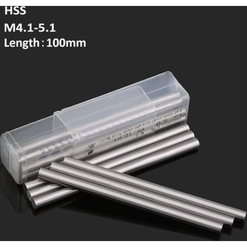 1Pcs M4.1~M5.1 HSS Round Rod Bar Ground Stock Linear Shaft Milling Length 100mm