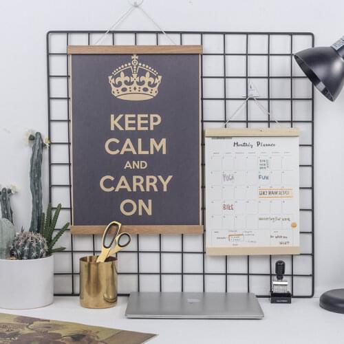 DIY Magnetic Wooden Frame Poster Hanger Nordic Canvas Print Natural Painting Hanging Wall Art Home Decor 21-60cm A4 A3