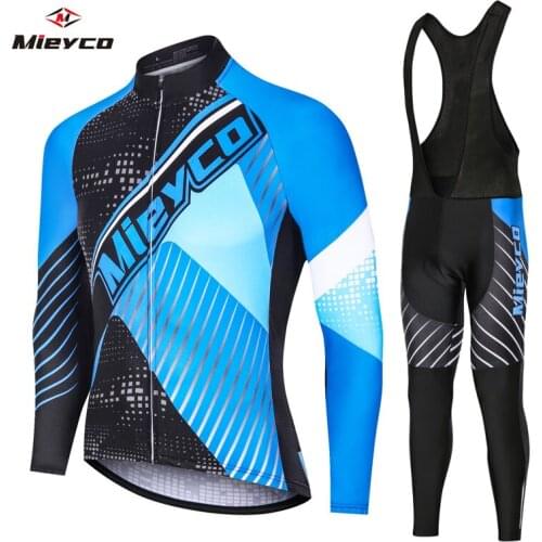 Mieyco New Design Cycling Jersey Long Sleeve MTB Bicycle Clothing Ropa Maillot Ciclismo Hombre Breathable Quick Dry Bib Sets