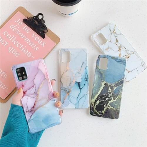 Marble Silicone Phone Case For Samsung Galaxy S21 A50 A51 A71 S20 FE Note 10 20 Ultra S10 Plus A10 A20 A30 A50S A30S Cover Back