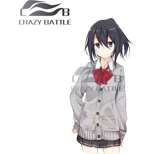 Crazy Battle 13 x 6.3cm Just an Ordinary Girl Car Stickers and Decals Fashion Occlusion Scratch Waterproof 3D JDM Accessories