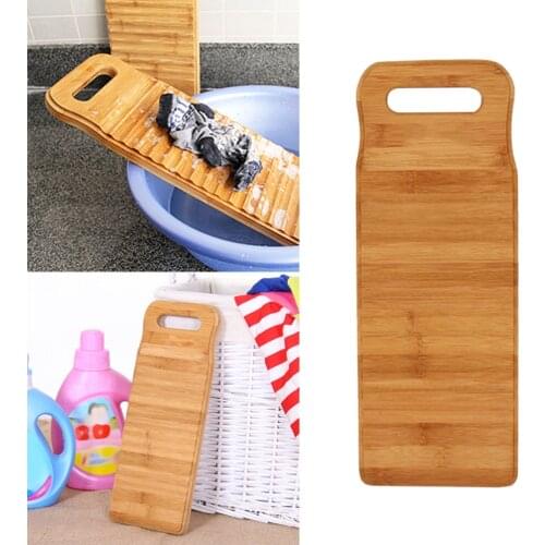 1PC Nonslip Durable Laundry Board Household Thickened Bamboo Wood Washing Washboard Laundry Board