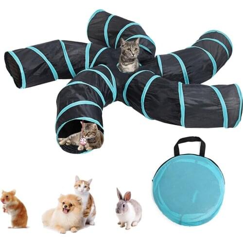 NEW 2/3/4/5 S-shaped Pet Cat Tunnel Indoor Outdoor Kitty Puppy Toy Pet Cat Training Toy For Cat Rabbit Animal Play Tunnel Tube