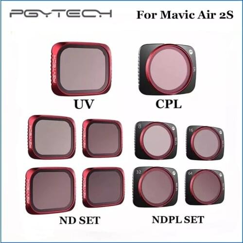 Original PGYTECH MAVIC AIR 2S Filter UV CPL NDPL ND 8 16 32 64 Camera Lens Filter for DJI Mavic Air 2S Accessories in stock