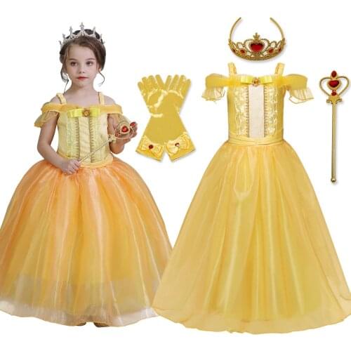 Baby Girl Princess Dress Chidlren Halloween Party Cosutme for kids dresses girls clothes 4-10 Years Birthday Outfits Dress Up