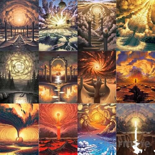 Full Round&Square Drill Art Illustration DIY 5D Diamond Painting Cross Stitch Embroidery Rhinestones Picture Home Decoration