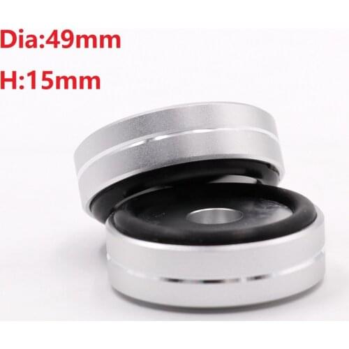 Dia49mm H15mm All Aluminum Solid Machine Foot Non-slip Damping Preamplifier Foot Power Amplifier Case DIY Accessories