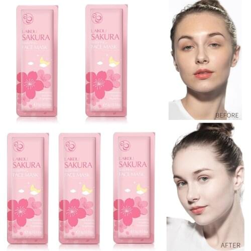 Sakura Snail Seaweed Moisturizing Sleeping Mask Cream Portable Face Mask Anti Wrinkle Hydrating Nourishing Skin Care Anti-Aging