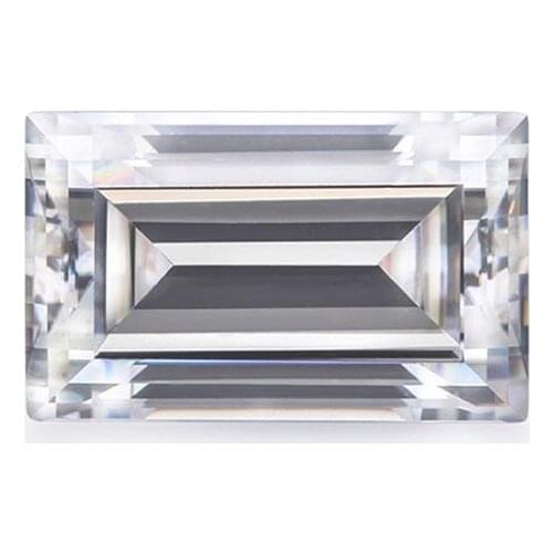 Excellent quality DVVs white color clarity 5x7mm--12x4mm 1pcs emeralds shape loose moissanites diamonds