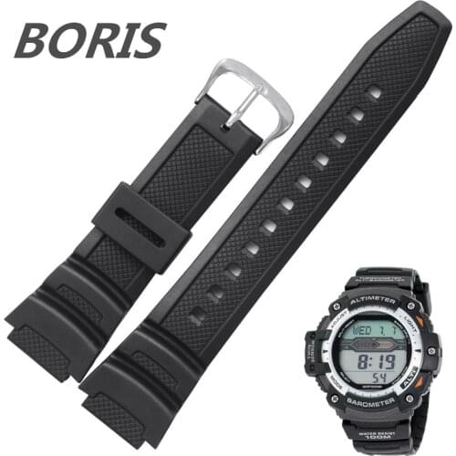 18mm Watch Strap For Casio AE-1000W SGW-400H / SGW-300H Rubber Silicone Sport Bracelet Watchband For Casio Wristwatch Relogio