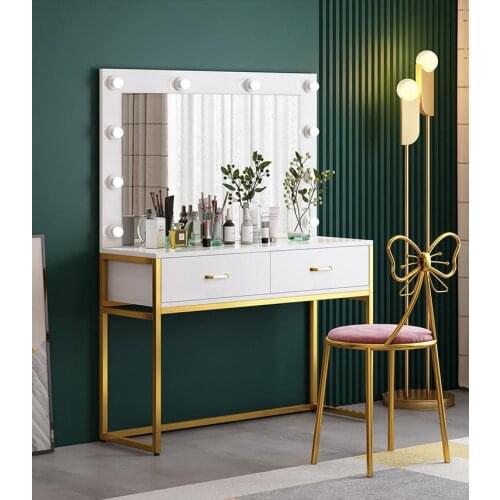 Light luxury studio dressing table with lamp training school dressing table barber shop wedding beauty salon dressing table