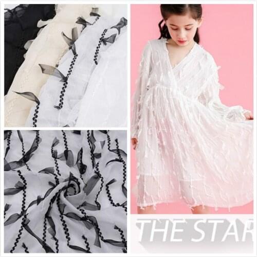 New Products Spring Summer Chiffon Fabric Cut Tassel Clothing Handmade DIY Fashion Fabrics