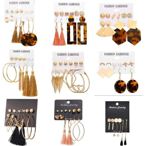 Fashion new design long tassel earrings ladies and girls 2019 bohemian flower heart pendant fashion fabric women jewelry