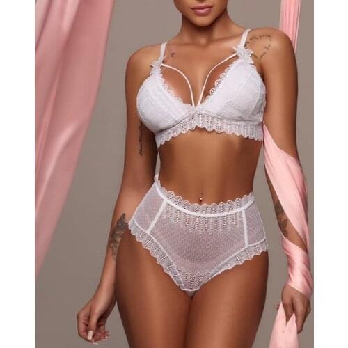 OIONINOS Sexy Lace Bra Sets Plus Size Women Seamless Embroidery Bralette Wireless Breathable Underwear Lingerie Set