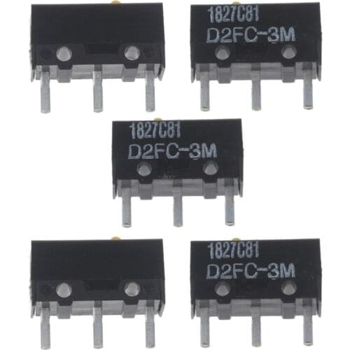 5Pcs Original OMRON D2FC-3M 0.74N Yellow Dot Mouse Micro Switch Universal with 7N 10m 20m OF
